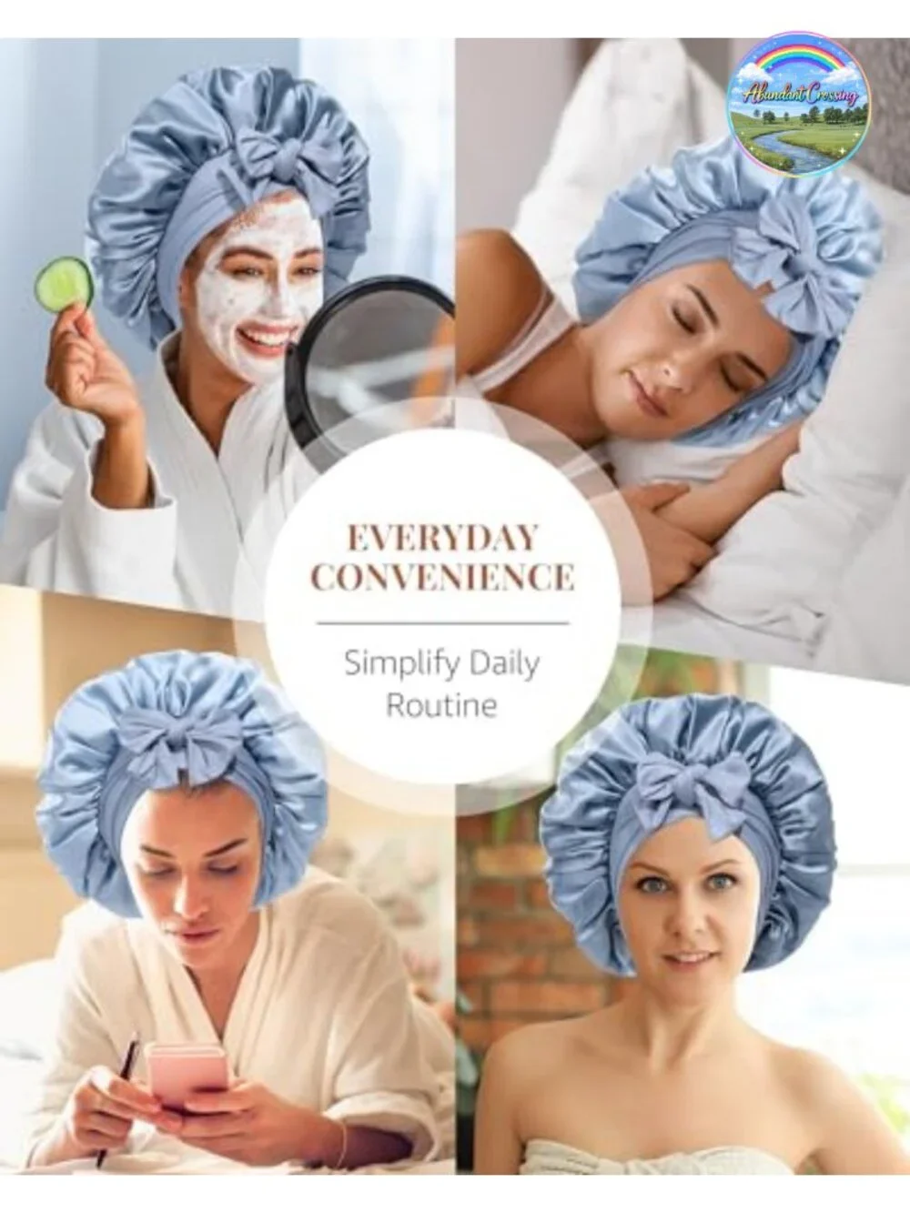 100% Mulberry Silk Sleep Bonnet Adjustable Hair Cap Women